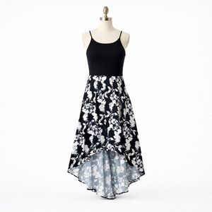Hutch Floral Dress Spaghetti Strap Wedding Guest Black White Size Small NEW